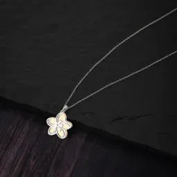 carlton london 925 Sterling Silver Rhodium-Plated Floral Necklace S125734N-picture-23