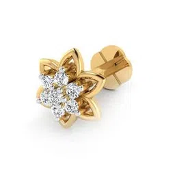 Char Yellow Gold Diamond Nosepin-image-41