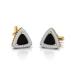 iski uski 925 Sterling Silver Gold-Plated Onyx-Studded Hermione Cufflinks-picture-41