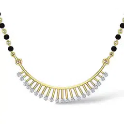 dishis Yellow Gold Diamond Studded Pendant-picture-20