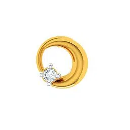 p.c. chandra jewellers Yellow Gold American Diamond Studded Nosepin-picture-44