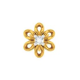 p.c. chandra jewellers Yellow Gold American Diamond Studded Nosepin-picture-41
