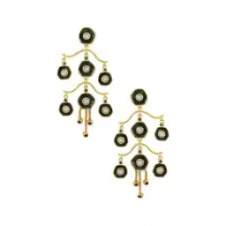 tribe amrapali Gold-Plated 925 Sterling Silver Cubic Zirconia Oceania Drop Earrings-picture-47