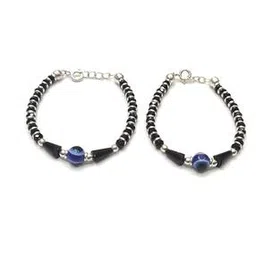 darshraj 925 Sterling Silver Baby Nazariya Evil Tiger Bracelet-picture-15