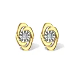 dishis Yellow Gold Diamond Designer Earrings-picture-51