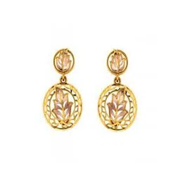 p.c. chandra jewellers 3.1 GM Yellow Gold Leaf Dangler Earrings-picture-38
