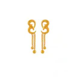 p.c. chandra jewellers Yellow Gold Tasseled Drop Earrings-picture-38