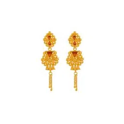 p.c. chandra jewellers Yellow Gold Drop Earrings-picture-34