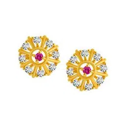 p.c. chandra jewellers Yellow Gold Stud Earrings-picture-33