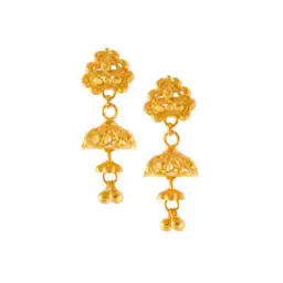 p.c. chandra jewellers Yellow Gold Jhumka Earrings-picture-50