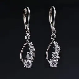 hiflyer jewels Silver-Plated Stone-Studded Dangler Earrings-picture-26