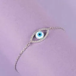 clara 925 Sterling Silver Evil Eye Link Bracelet-picture-42