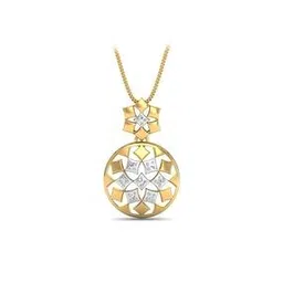 kuberbox Yellow Gold Diamond Quadratic Pendant-picture-13
