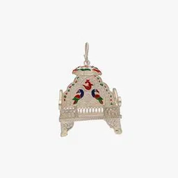srijagdamba pearls dealer 800 Silver Sinhasan Idol-picture-22