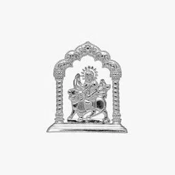 srijagdamba pearls dealer 800 Silver Goddess Durga Idol in Mandapam-picture-42