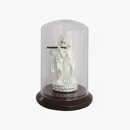 999 Silver Standing Radha Krishna Idol-image-71