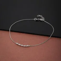 vanbelle 925 Sterling Silver Rhodium-Plated Anklet VANA002-picture-15