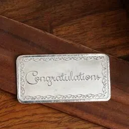 arte Pure Silver Congratulations Rectangular Bar-picture-42