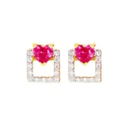 bhima jewels Yellow Gold Stone-Studded Stud Earrings-picture-47