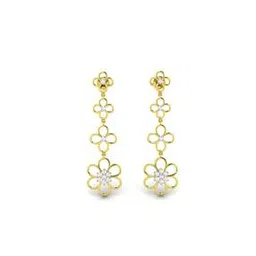avsar Yellow Gold Diamond Stud Earrings-picture-23