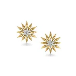 avsar Yellow Gold Diamond Stud Earrings-picture-18