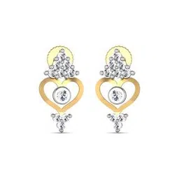 avsar Yellow Gold Stone-Studded Stud Earrings-picture-32