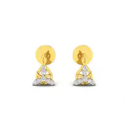 avsar Yellow Gold Stone-Studded Stud Earrings-picture-12
