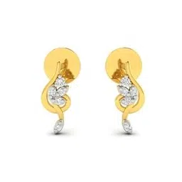 avsar Yellow Gold Diamond Stud Earrings-picture-50