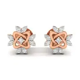 avsar Rose Gold Diamond Stud Earrings-picture-25