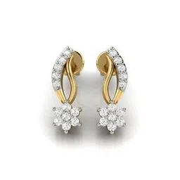 avsar Yellow Gold American Diamond Stud Earrings-picture-41