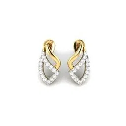 avsar Yellow Gold American Diamond Stud Earrings-picture-27