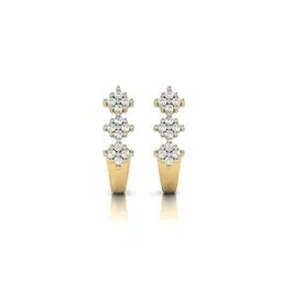 avsar Yellow Gold American Diamond Stud Earrings-picture-20