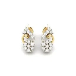 avsar Yellow Gold Diamond Stud Earrings-picture-16