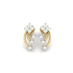 avsar Yellow Gold Diamond Stud Earrings-picture-45