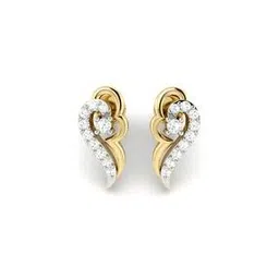 avsar Yellow Gold Diamond Stud Earrings-picture-15