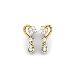 avsar Yellow Gold Diamond-Studded Drop Earrings-picture-19