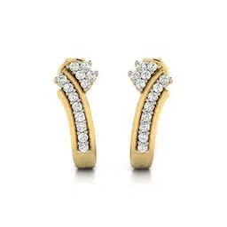 avsar Yellow Gold Diamond Stud Earrings-picture-13