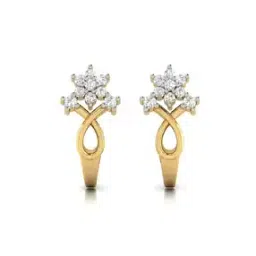 avsar Yellow Gold Diamond Stud Earrings-picture-30