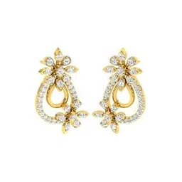 avsar Yellow Gold Zirconia Stud Earrings-picture-26