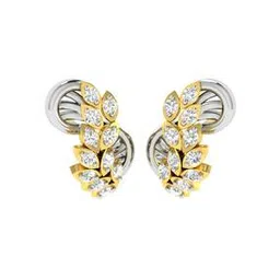 avsar Yellow Gold Stone-Studded Stud Earrings-picture-36