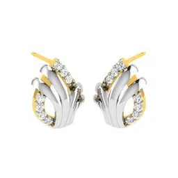 avsar Yellow Gold Stone-Studded Stud Earrings-picture-42