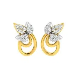 avsar Yellow Gold Stone-Studded Stud Earrings-picture-47