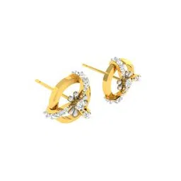 avsar Yellow Gold Stone-Studded Stud Earrings-picture-11
