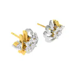 avsar Yellow Gold Stone-Studded Stud Earrings-picture-13