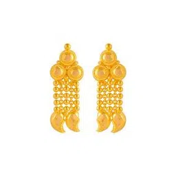 p.c. chandra jewellers Yellow Gold Drop Earrings with Push-back Closure-picture-38