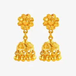 p.c. chandra jewellers Yellow Gold Jhumka Earrings-picture-29