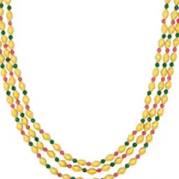 malabar gold & diamonds Yellow Gold Beaded Multi-Stranded Necklace-picture-12