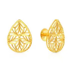 malabar gold & diamonds Yellow Gold Floral Design Stud Earrings-picture-39