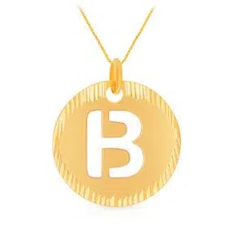 malabar gold & diamonds Yellow Gold Alphabetic Pendant-picture-21