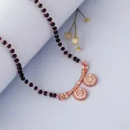 giva Rose Gold-Plated Stone-Studded Mangalsutra-picture-44